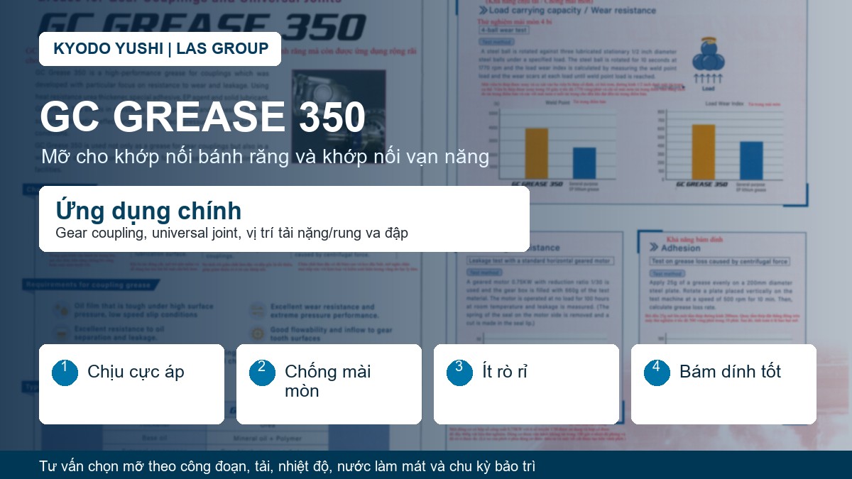 GC GREASE 350 mỡ khớp nối bánh răng ngành thép