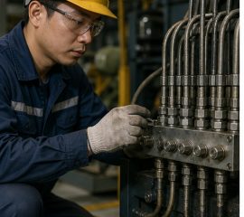 Mỡ bị cứng trong đường ống bôi trơn tập trung: Nguyên nhân và cách xử lý